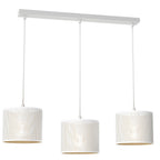 żyrandol listwa, Loft shade white, cylinder shade dia 180, h 150 white/gold 3xE27