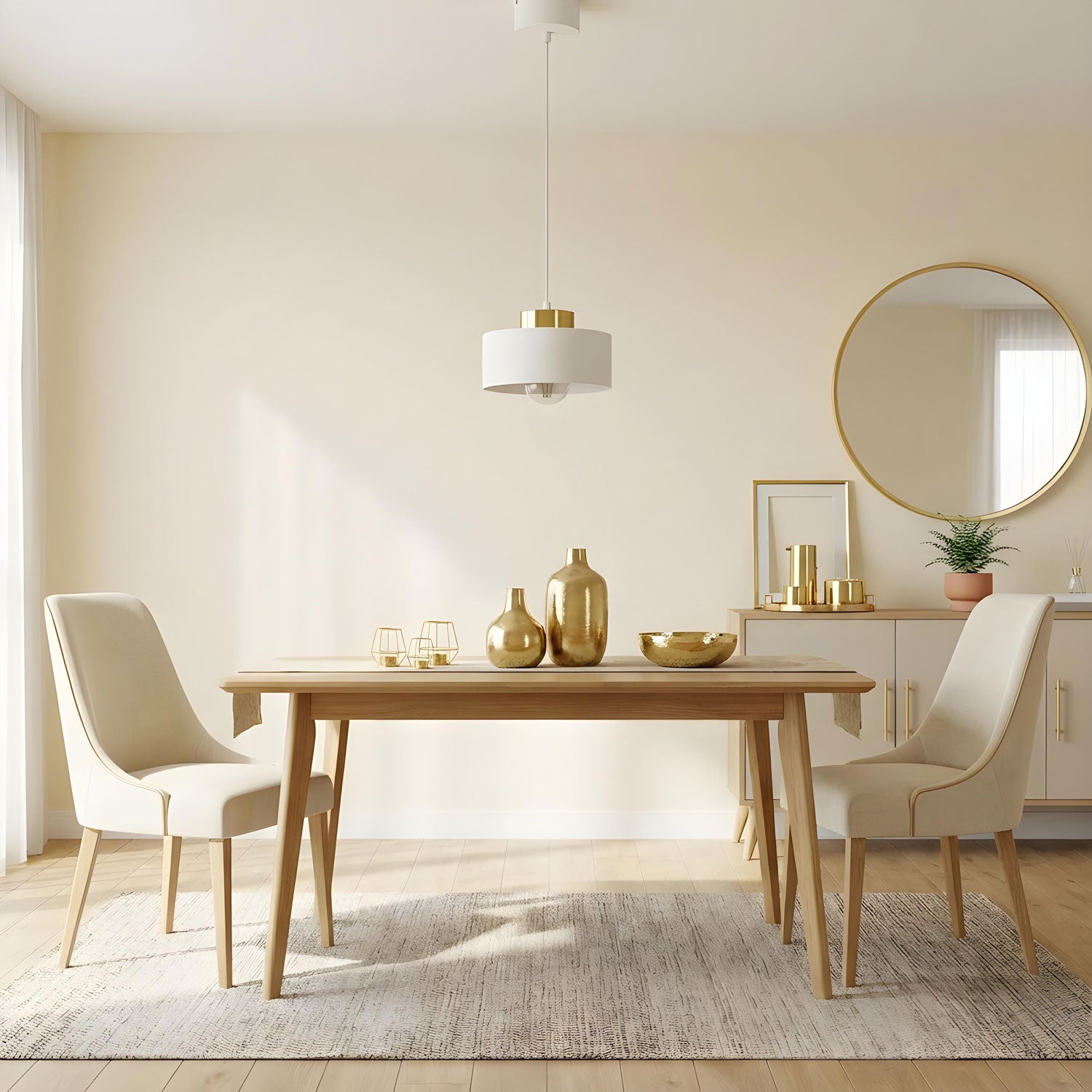 żyrandol Marti white/gold 1xE27