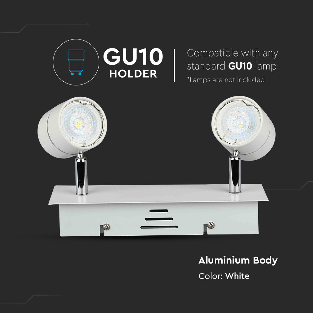 Lampa sufitowa / Trzonek:2xGU10 / Biały