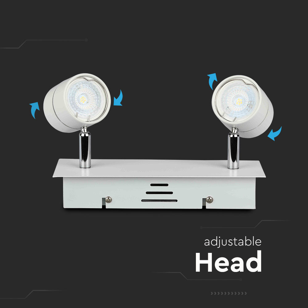 Lampa sufitowa / Trzonek:2xGU10 / Biały