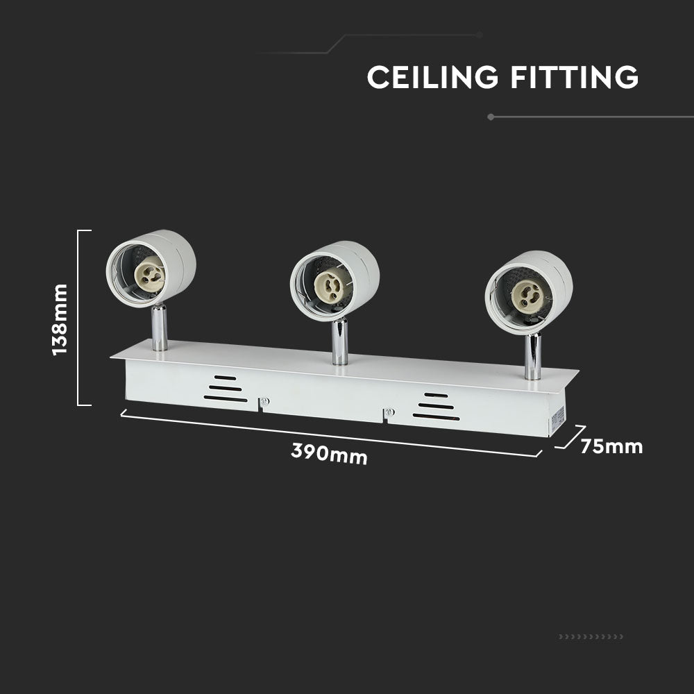 Lampa sufitowa / Trzonek:3xGU10 / Biały