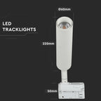 20W Lampa LED na szynoprzewód / Chip SAMSUNG / Barwa:3000K / 5 Lat gwarancji / Obudowa: Biała