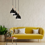żyrandol talerz Noak black/natural wood 3xE27