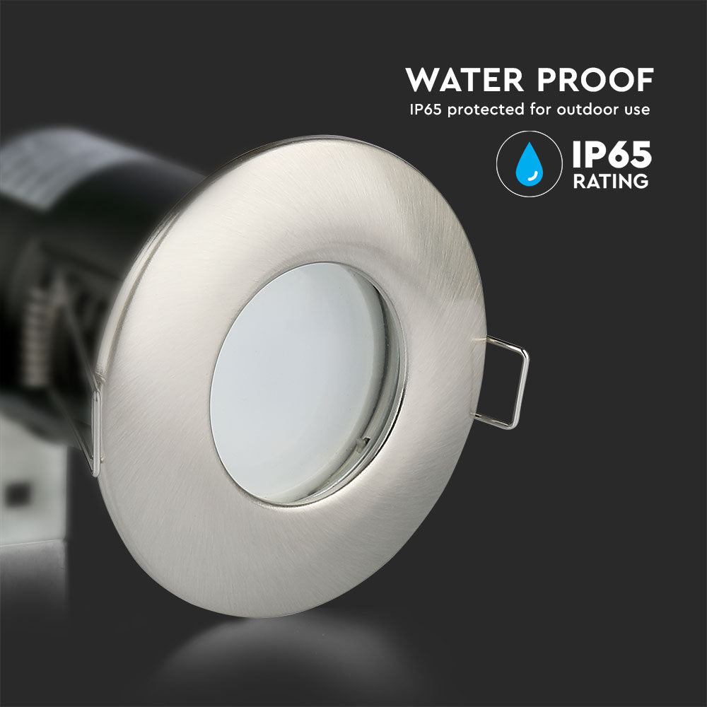 Oprawa wpuszczana Spot / Trzonek:GU10 / Okrągła / IP65 / Chrom
