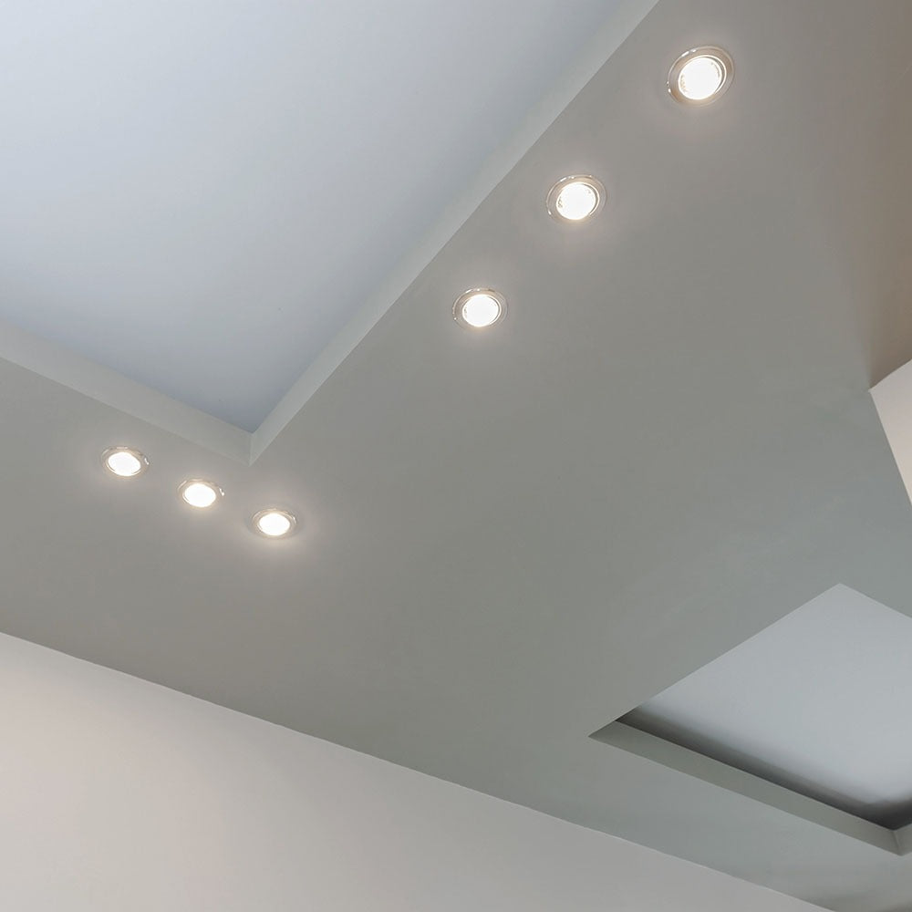 Oprawa wpuszczana downlight GU10 / Ognioodporność min: 30-60-90 / Źródło zamykane pierścieniem / Biały