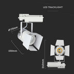 33W Lampa LED na szynoprzewód / Chip SAMSUNG / Barwa:4000K / 5 Lat gwarancji / Obudowa: Biała