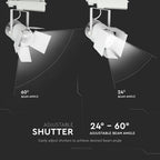 33W Lampa LED na szynoprzewód / Chip SAMSUNG / Barwa:4000K / 5 Lat gwarancji / Obudowa: Biała