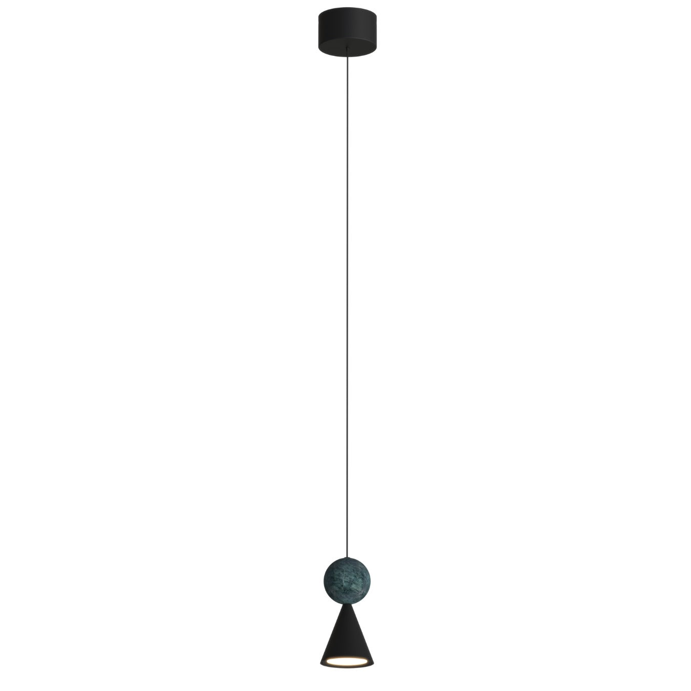 Maxlight Lampa wisząca Bingo - Malachit - Czarny P0682