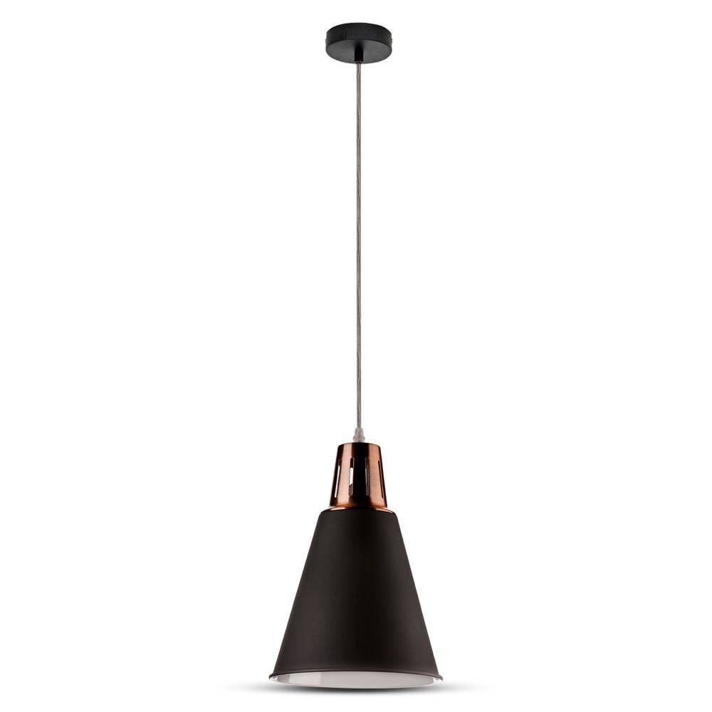 60W Lampa wisząca / Miedź + Czarny / Trzonek:E27