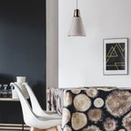 60W Lampa wisząca / Szary-Chrom / Trzonek:E27