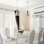 60W Lampa wisząca / Szary-Chrom / Trzonek:E27