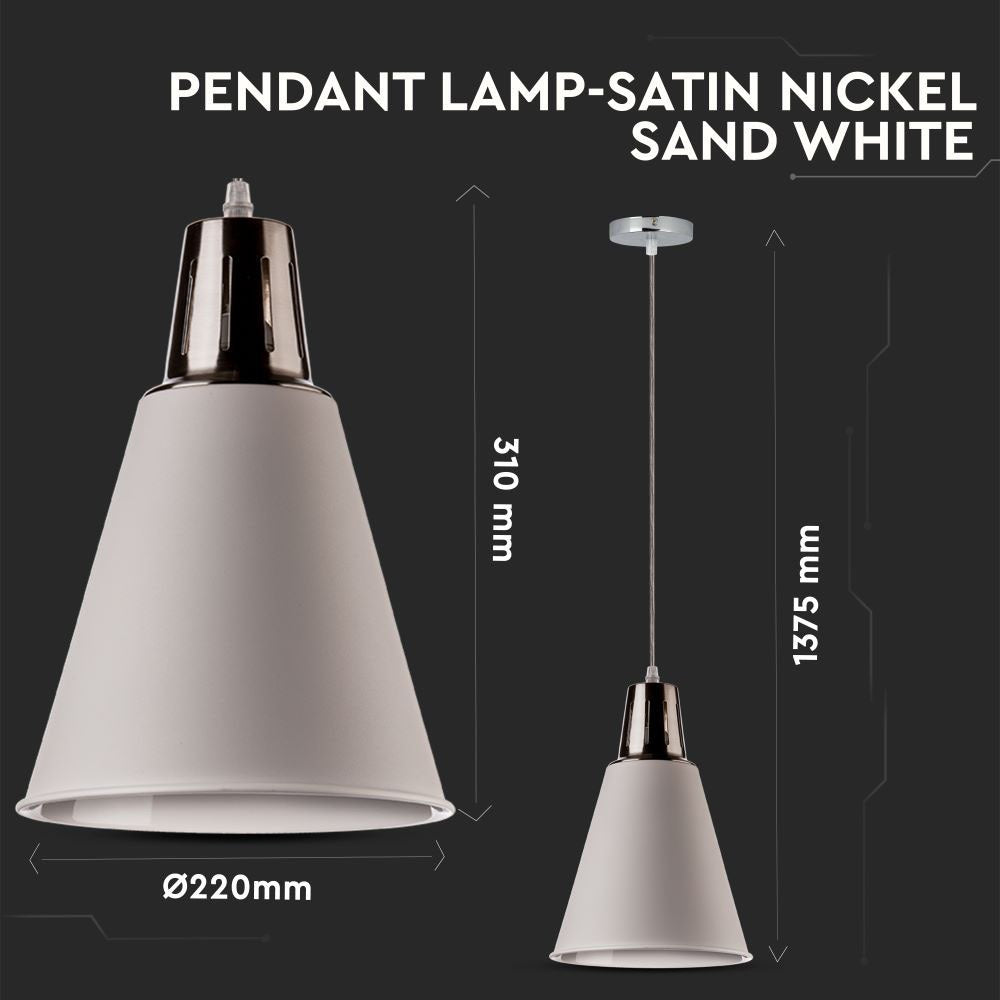 60W Lampa wisząca / Szary-Chrom / Trzonek:E27