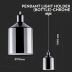 Lampa wisząca / Klosz: Chrom tabularna / Średnica: 170