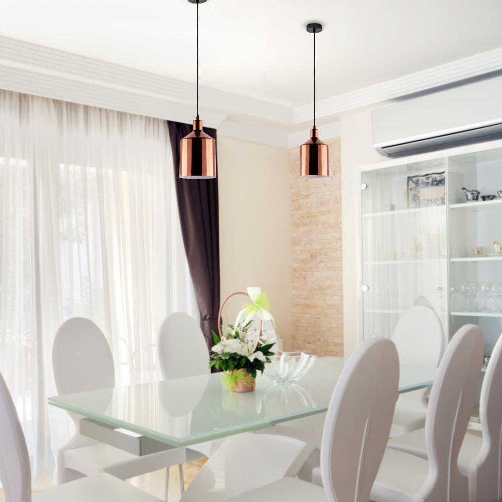 Lampa wisząca / Klosz: Miedź tabularna / Średnica: 170