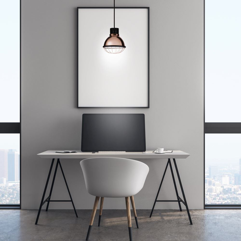 Lampa wisząca / Retro siatka / Klosz: Miedź / Średnica: 250