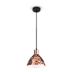 Lampa wisząca / Klosz: Miedź z przetłoczeniami / Średnica: 300