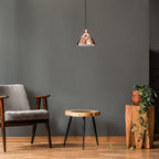 Lampa wisząca / Klosz: Miedź z przetłoczeniami / Średnica: 220