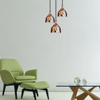 Lampa wisząca / Klosz: Miedź z przetłoczeniami / Średnica: 170