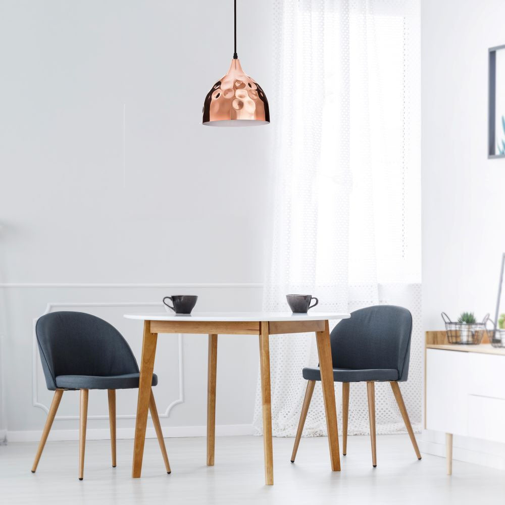 Lampa wisząca / Klosz: Miedź z przetłoczeniami / Średnica: 230