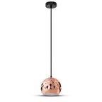 Lampa wisząca / Kula / Klosz: Miedź z przetłoczeniami / Średnica: 250