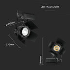 33W Lampa LED na szynoprzewód / Chip SAMSUNG / Barwa:5000K / 5 Lat gwarancji / Obudowa: Czarna
