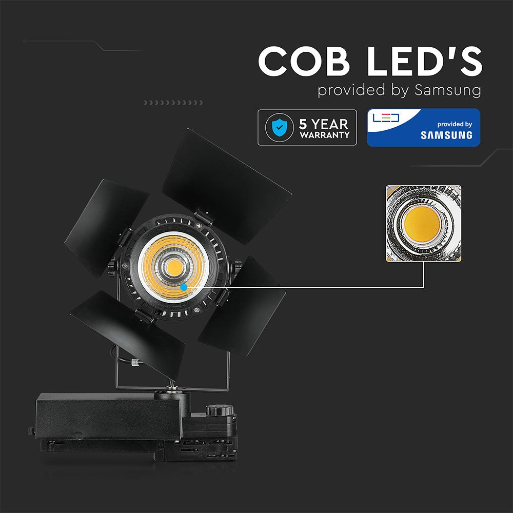 33W Lampa LED na szynoprzewód / Chip SAMSUNG / Barwa:4000K / 5 Lat gwarancji / Obudowa: Czarna