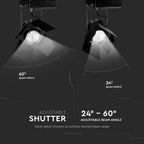 33W Lampa LED na szynoprzewód / Chip SAMSUNG / Barwa:5000K / 5 Lat gwarancji / Obudowa: Czarna