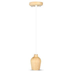 Lampa wisząca / Drewno / Biały przewód