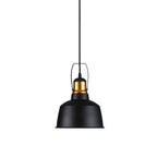 Lampa wisząca / Retro / Klosz: Aluminium / Czarny + Złoto