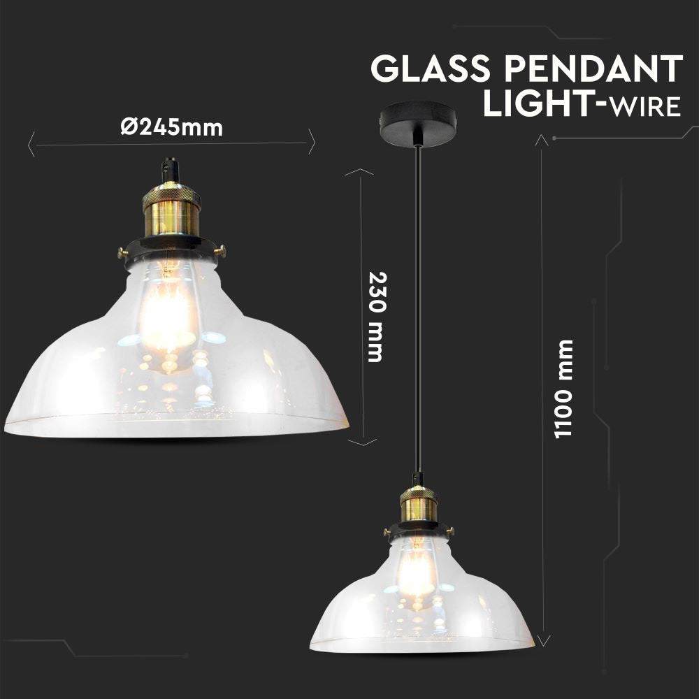 Lampa wisząca / Klosz: Transparentny