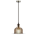Lampa wisząca / Klosz: Bursztynowe szkło / zwis 150 cm