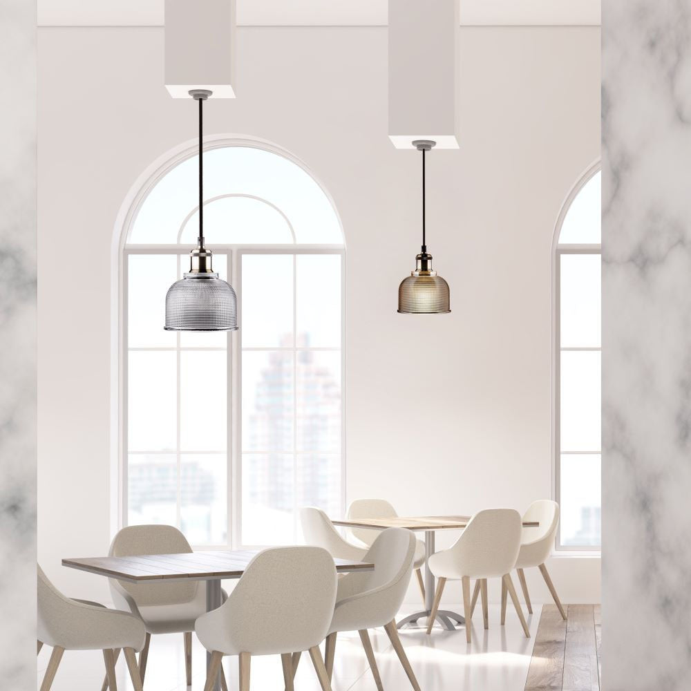 Lampa wisząca / Klosz: Transparentne szkło / zwis 150 cm