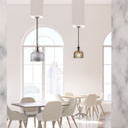 Lampa wisząca / Klosz: Transparentne szkło / zwis 150 cm