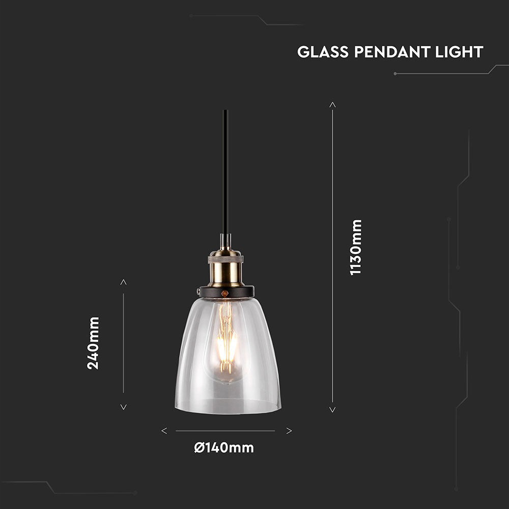 Lampa wisząca / Klosz: Transparentne szkło