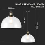 Lampa wisząca / Klosz: Transparentny