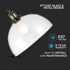 Lampa wisząca / Klosz: Transparentny