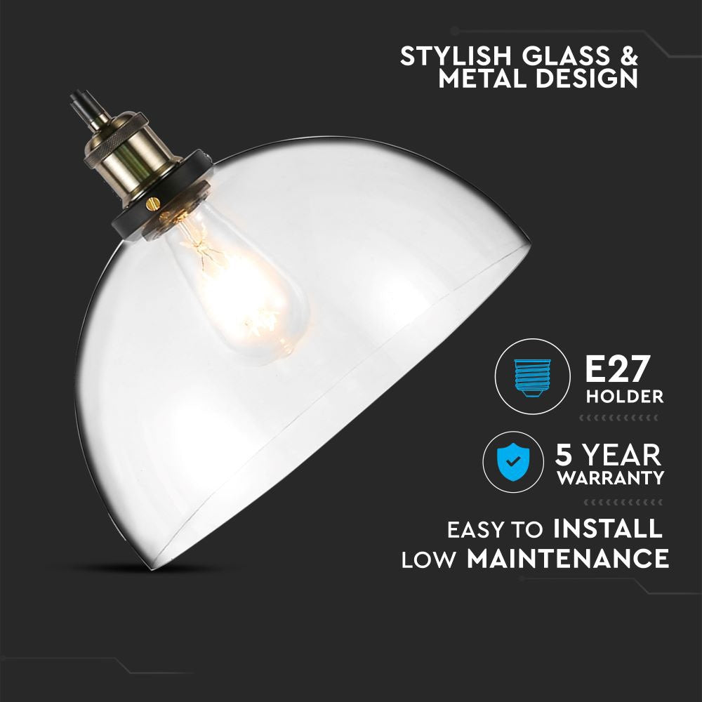 Lampa wisząca / Klosz: Transparentny