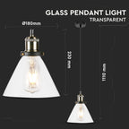 Lampa wisząca / Klosz: Transparentny