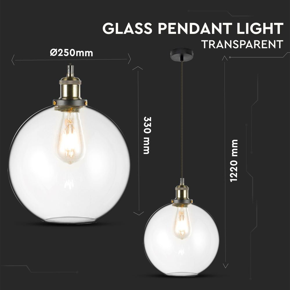 Lampa wisząca / Klosz: Transparentny