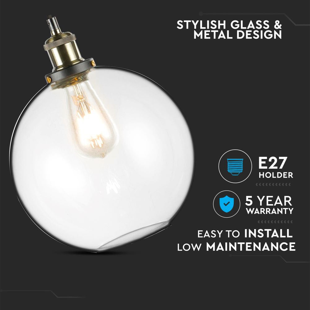 Lampa wisząca / Klosz: Transparentny