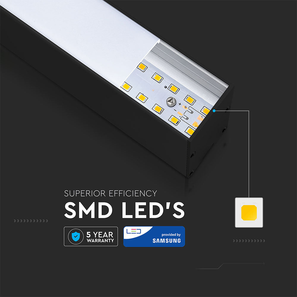 40W Lampa Liniowa LED / Chip SAMSUNG / Barwa:4000K / Obudowa: Czarna