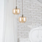 Lampa wisząca / Klosz: Bursztynowy