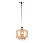 Lampa wisząca / Klosz: Bursztynowy
