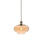 Lampa wisząca / Klosz: Bursztynowy