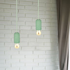 Lampa Wisząca / Trzonek:E27 / Gips / Zielony