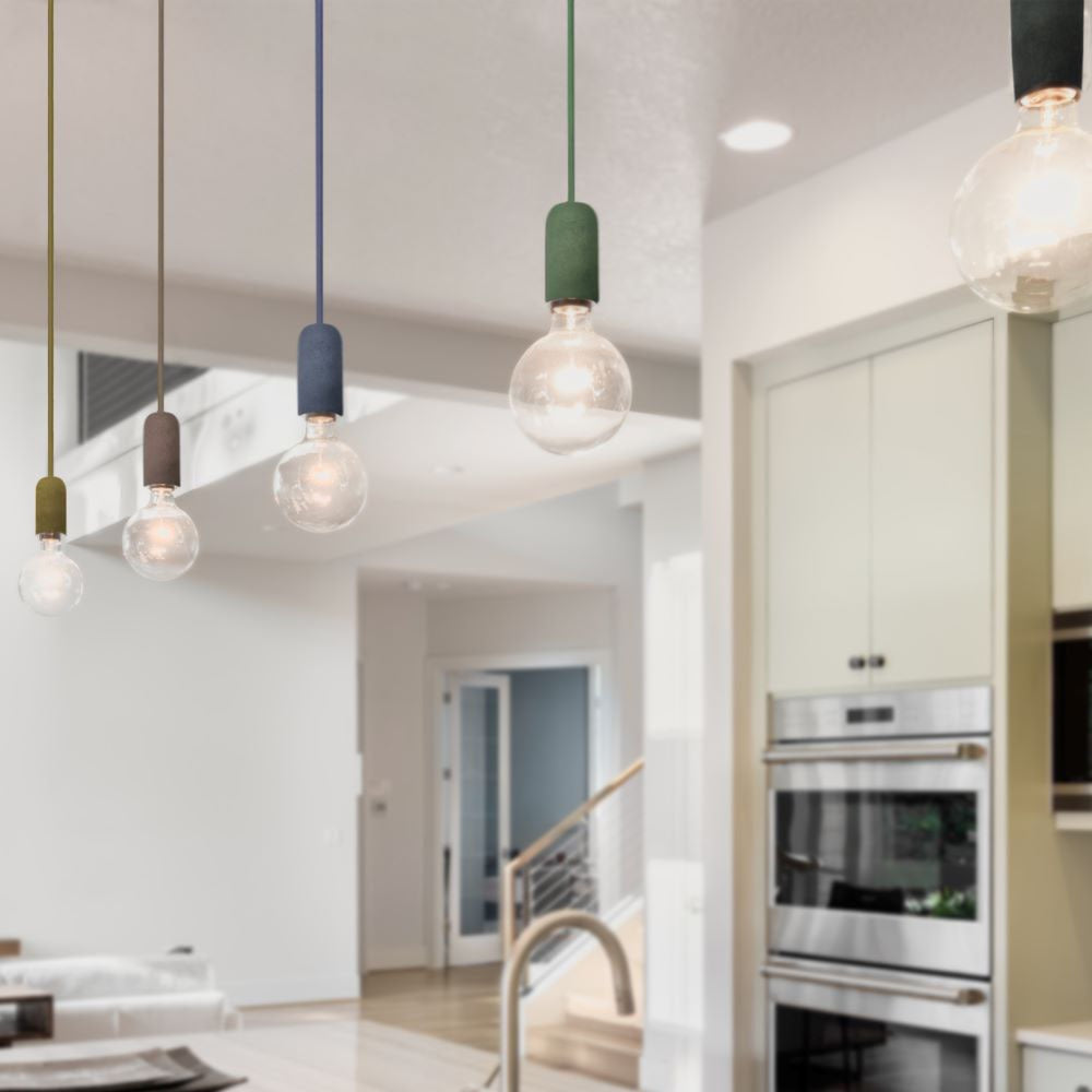 Lampa Wisząca / Trzonek:E27 / Gips / Zielony