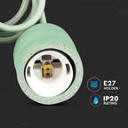 Lampa Wisząca / Trzonek:E27 / Gips / Zielony