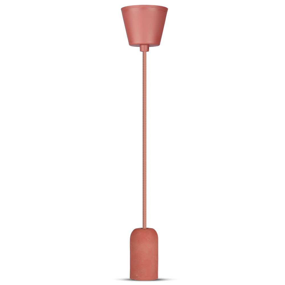 Lampa Wisząca / Trzonek:E27 / Gips / Czerwony