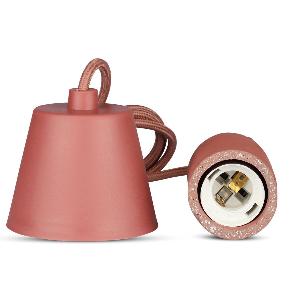 Lampa Wisząca / Trzonek:E27 / Gips / Czerwony