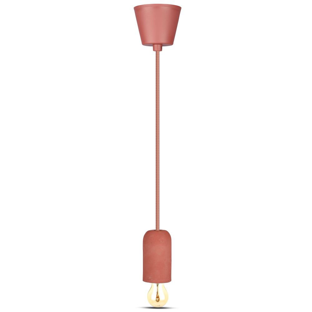 Lampa Wisząca / Trzonek:E27 / Gips / Czerwony